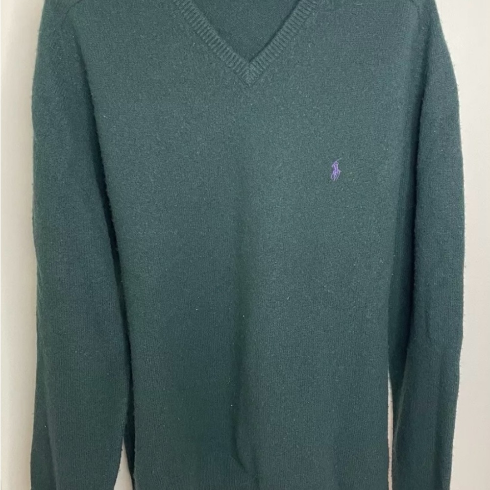 Ralph Lauren Green V-Neck Sweater